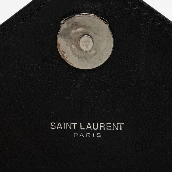 Saint Laurent Calfskin Heart Patchwork Monogram Chain Wallet - Picture 10 of 16